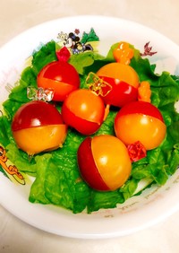 可愛い♡彩り2色のプチトマト