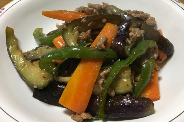なすとにんじん ピーマンのひき肉の油炒め レシピ 作り方 By Konafuuko クックパッド 簡単おいしいみんなのレシピが352万品