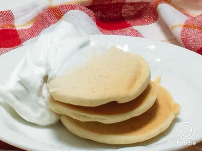 卵牛乳小麦粉砂糖不使用ビーガンパンケーキの写真