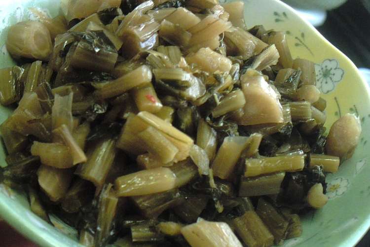 信州 野沢菜の油炒め レシピ 作り方 By ユーロン クックパッド 簡単おいしいみんなのレシピが349万品