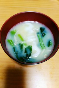 餃子と小松菜のたまごスープ