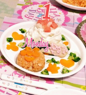 1才birthdayアンパンマンプレート