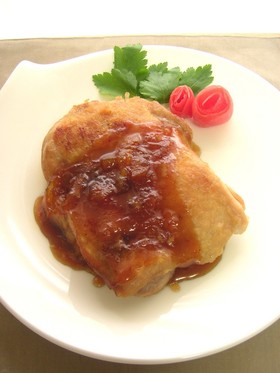 鶏肉の柔らかステーキ☆マーマレードソース
