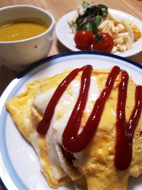 オムライス 炊飯器でケチャップライス