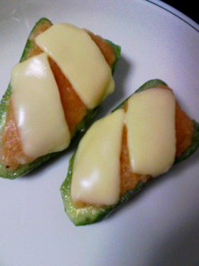 ピーマンのポテトつめ