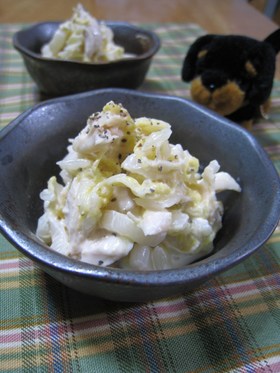 白菜とささみの味噌マヨサラダ