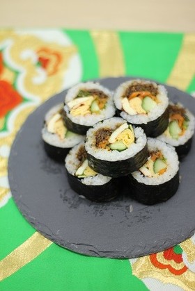 お肉のタレが決め手「キムパ」うまい☆