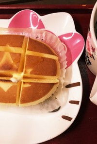 北海道チーズ蒸しケーキdeパンケーキ☆