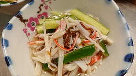 味付もずくでカンタン酢の物♪