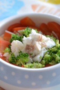 【離乳食完了期】白身魚と野菜のにゅうめん