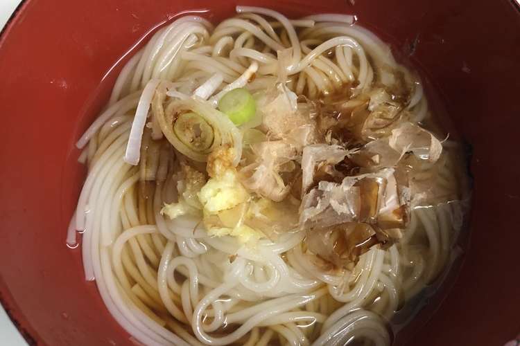 つけ汁の要らない釜揚げうどん 釜揚げ素麺 レシピ 作り方 By めぐmegu クックパッド