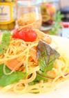 絶品★スモークサーモンの和風冷製パスタ