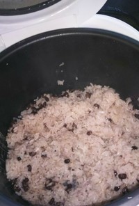 赤飯 もち米と精白米 圧力鍋と炊飯器