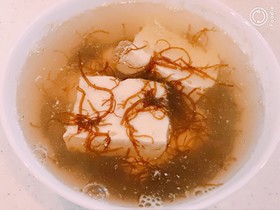 ダイエット朝食!豆腐ともずく酢のスープ!