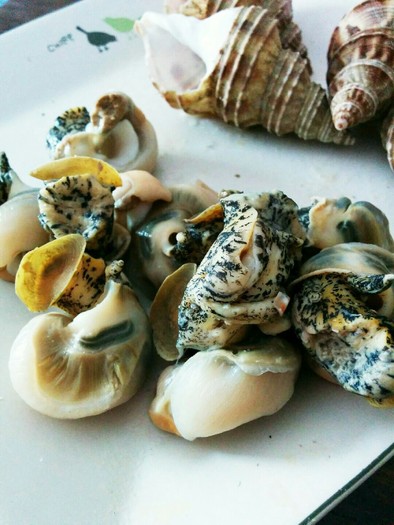 灯台つぶ貝の簡単食べ方の写真