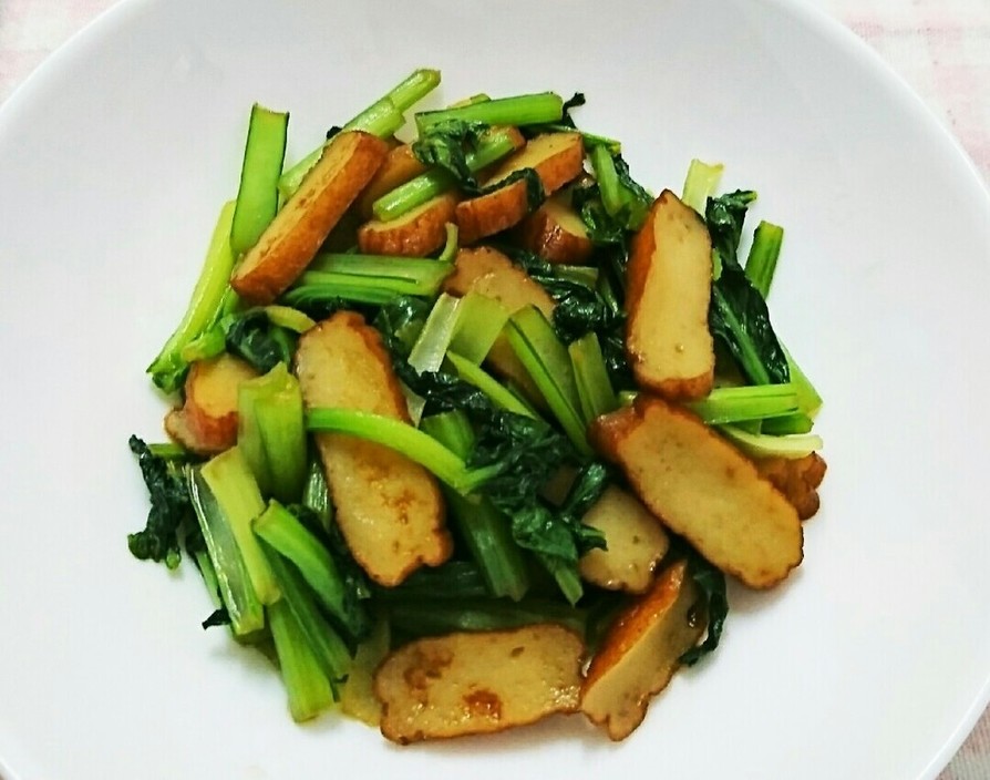 お弁当にも❤小松菜と平天のだし醤油炒めの画像