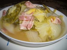 白菜とベーコンのスープ煮