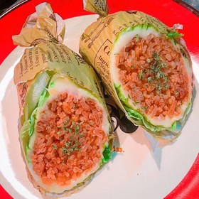 レタス巻きチキンライス