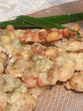 大豆とヤーコンの磯辺揚げ