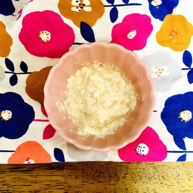簡単離乳食！ひき肉ふわふわ豆腐(9ヶ月)の写真