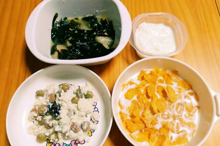 幼児食1才 コーンフレーク おふとわかめ レシピ 作り方 By 三穂ママ クックパッド 簡単おいしいみんなのレシピが353万品