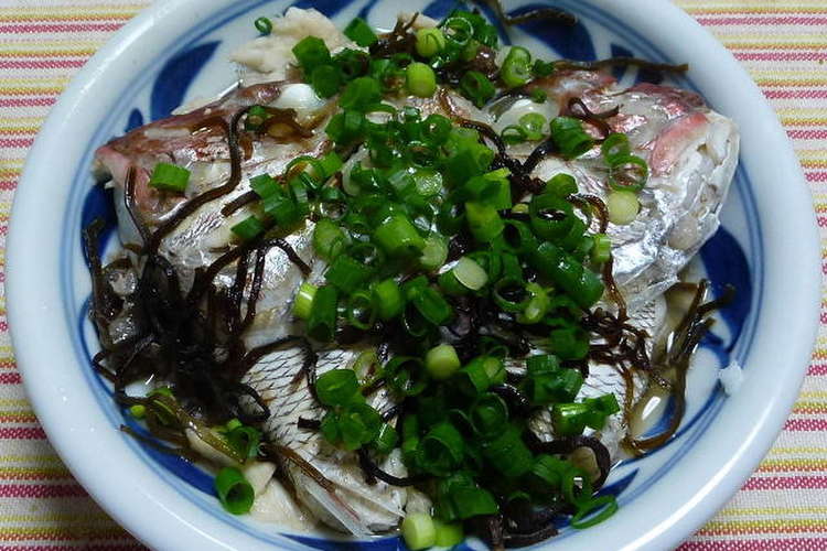 電子レンジで 鯛のあらの塩昆布酒蒸し レシピ 作り方 By Dr仁平 クックパッド 簡単おいしいみんなのレシピが361万品