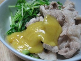 ❤簡単♪豚肉と水菜の酢味噌和え❤