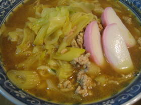 お鍋一つでひき肉カレーうどん