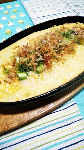 豆腐のねばとろ鉄板焼き