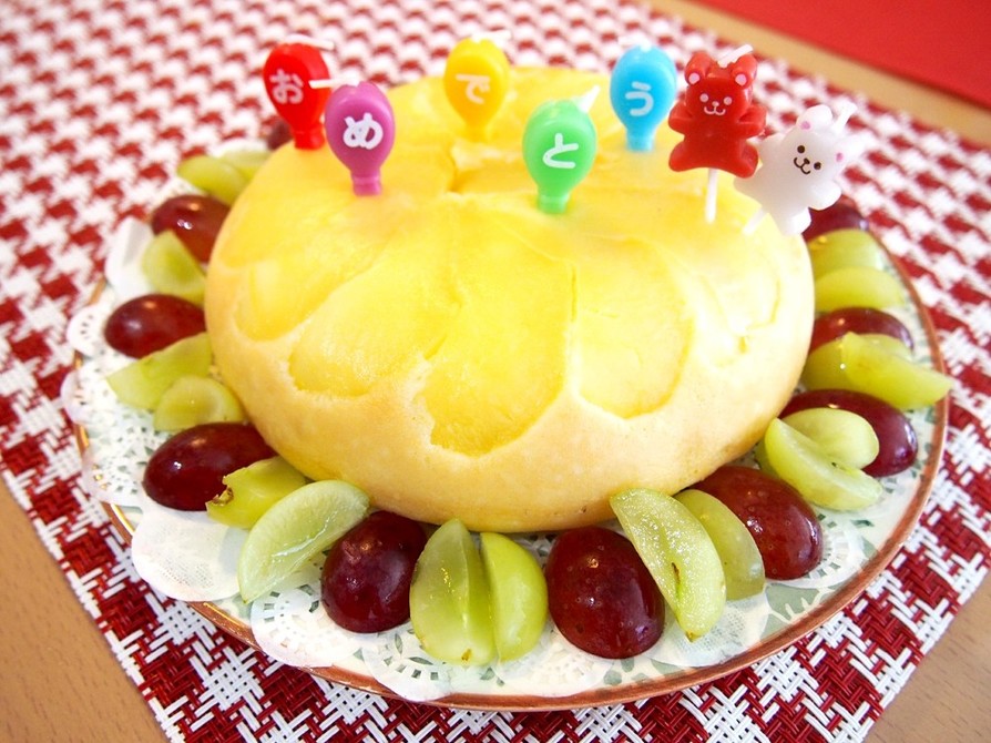 1歳のお誕生日に♪炊飯器でリンゴケーキ