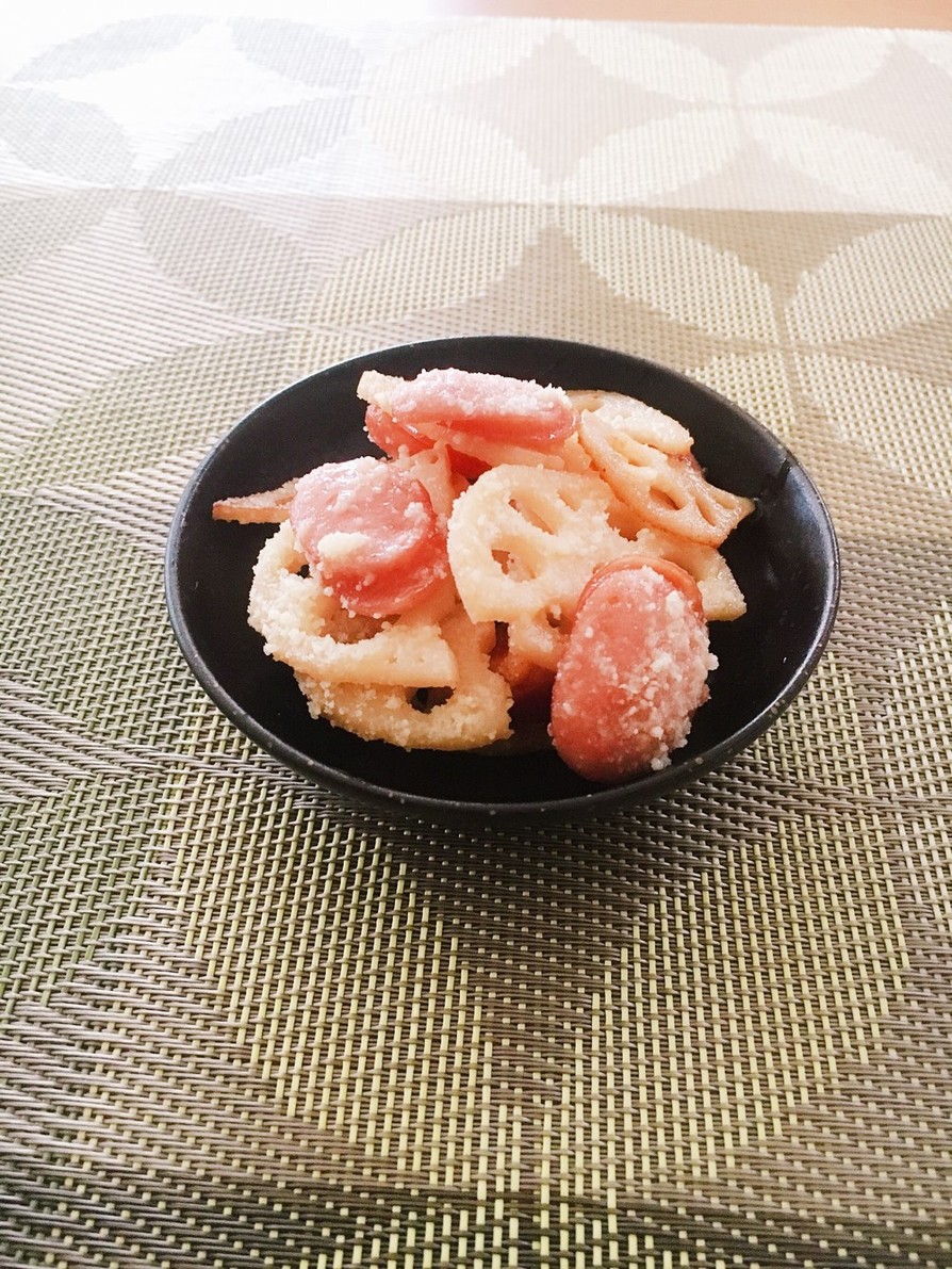 お弁当✼副菜/蓮根ウインナーマヨチー醤油の画像