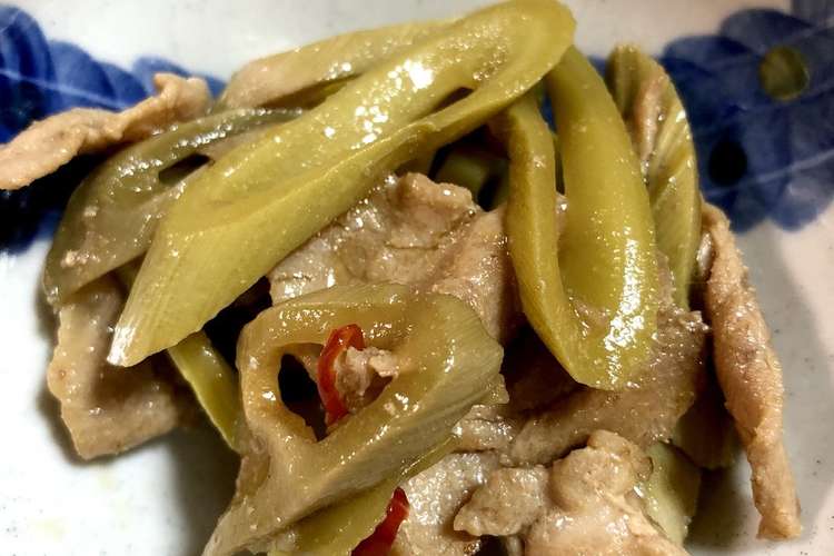 イタドリ ゴンパチ と豚肉の炒め物 レシピ 作り方 By Tomato525 クックパッド 簡単おいしいみんなのレシピが354万品