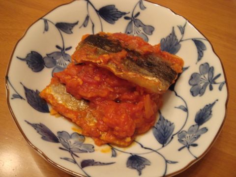 秋刀魚のトマト煮の画像