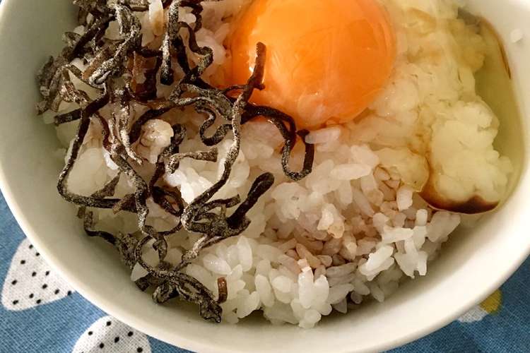 簡単満足 塩こんぶ入り卵かけごはん レシピ 作り方 By ユメソラ クックパッド 簡単おいしいみんなのレシピが352万品