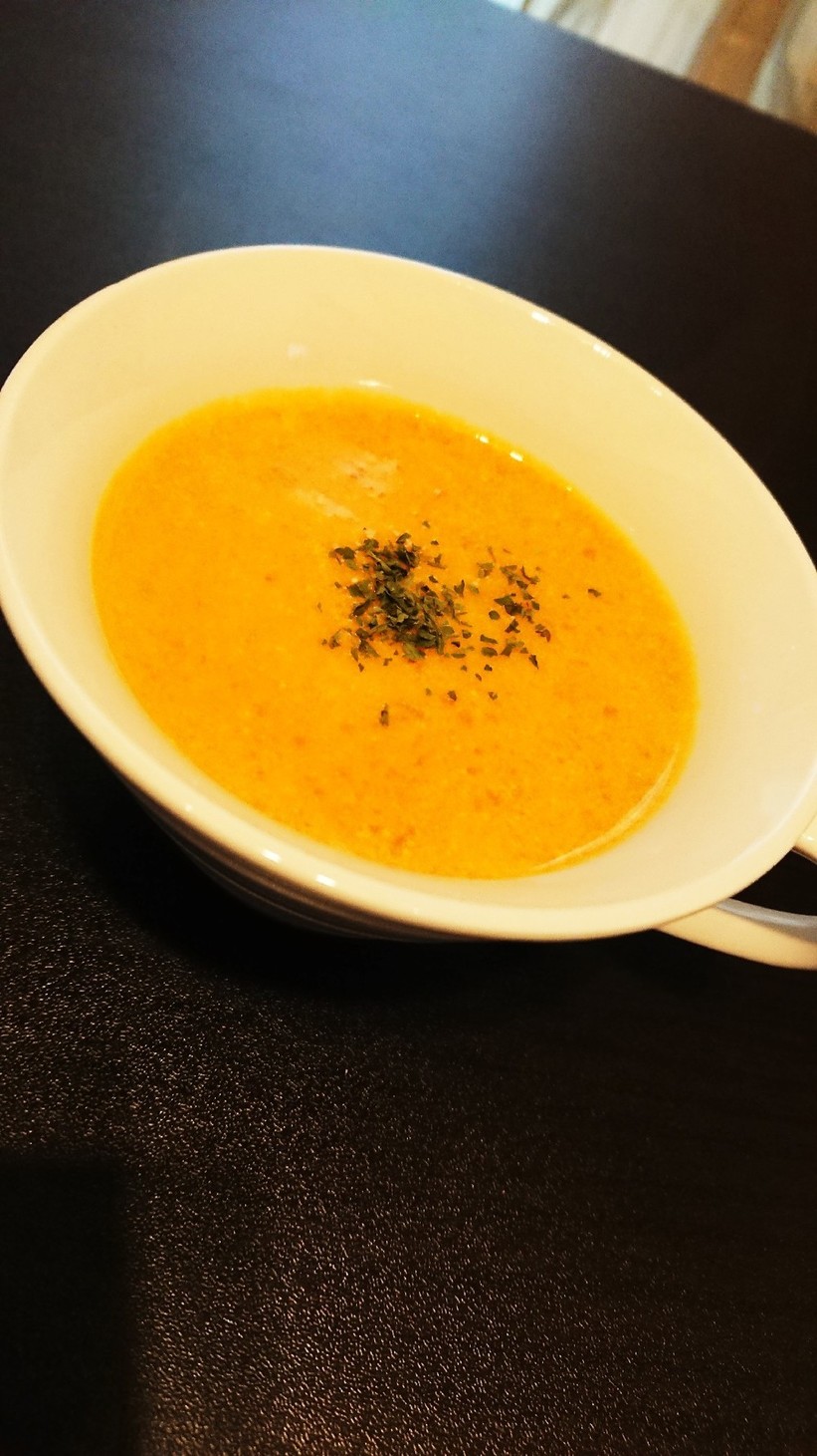 簡単カボチャの豆乳スープの画像