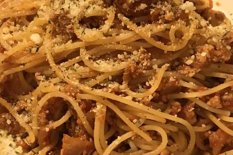 簡略 鶏ひき肉のボロネーゼソース パスタ レシピ 作り方 By Bistromiti クックパッド 簡単おいしいみんなのレシピが352万品