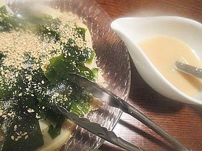 新タケノコと生わかめのサラダの写真