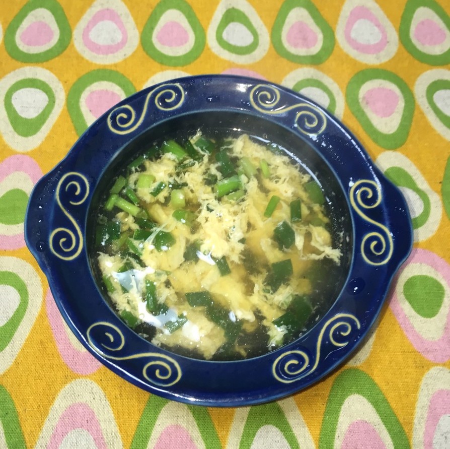 ゆで豚の茹で汁で卵スープの画像