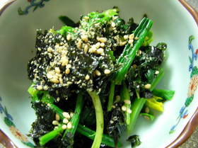 韓国海苔で中華風おひたし