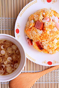 拉麺✕炒飯+スープ＝
