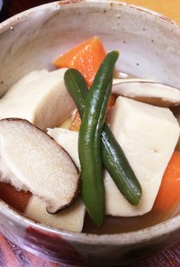 高野豆腐の煮物❀(煮魚の残り汁リメイク)