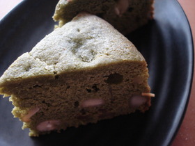 抹茶のケーキ