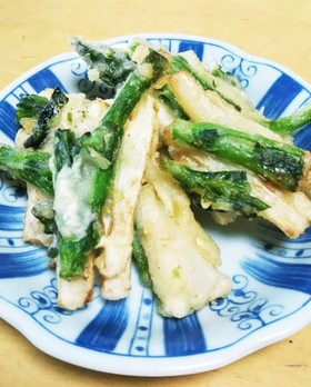 うど♥️のらぼう菜の天ぷら