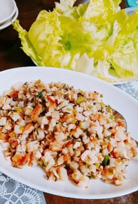 台湾~生菜蝦鬆~エビと山芋のレタス包み