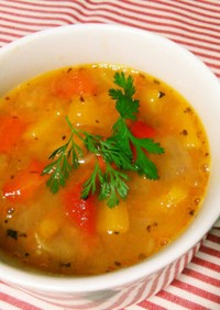 ⅲパプリカとレンズ豆のスープ