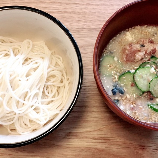 つわり中にもってこい 鯖缶の冷汁そうめん レシピ 作り方 By Mama 12 クックパッド 簡単おいしいみんなのレシピが371万品