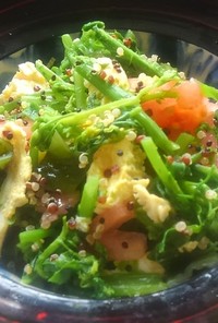 アスパラ菜のキヌアサラダ