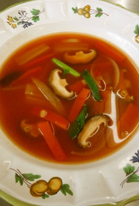 【食品ロス】麦と野菜のトマトスープ