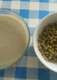 緑豆のペーストと水煮とイカの豆詰