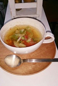 塩セロリとトマト♡レタスのスープ